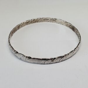 Vintage Mexican Silver Plated Bangle Bracelet